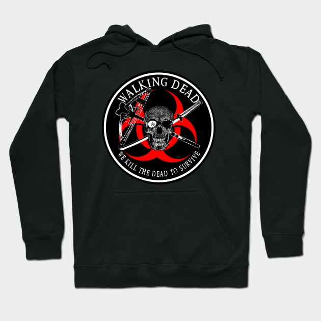 Biohazard Walking Dead  Ring Patch outlined 3 Hoodie by Ratherkool